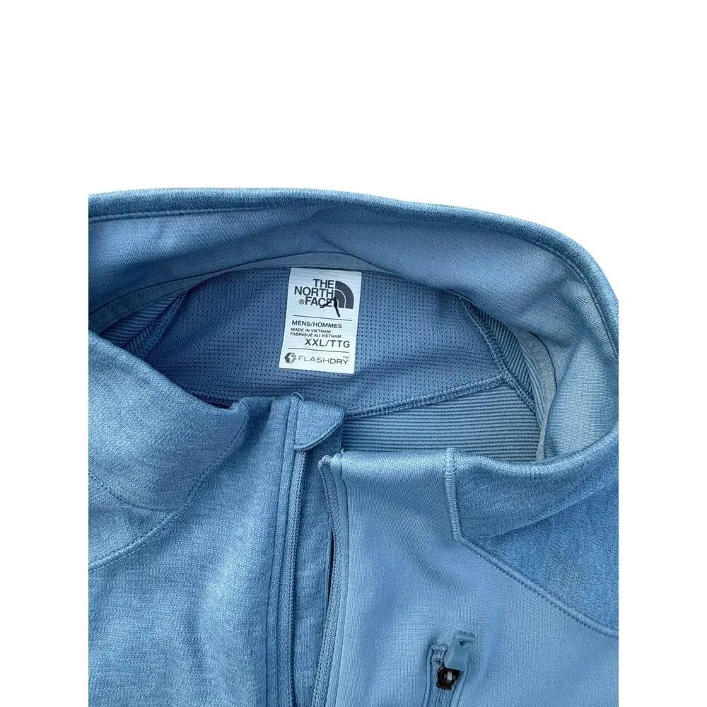 The North Face Flashdry Quarter Zip Pullover - Light Blue - Size XXL